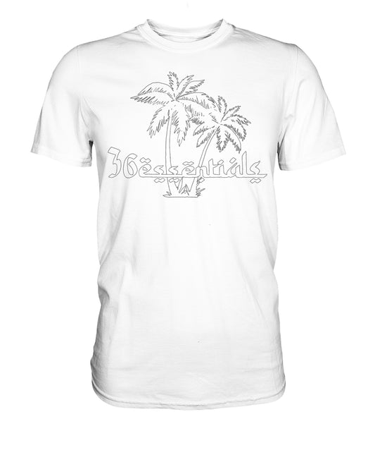 T-Shirt Palmen Weiß