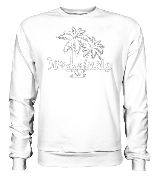 Sweater Palmen Weiß